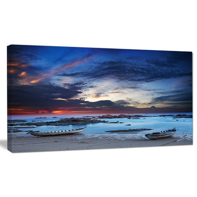 'Colorful Traditional Asian Boats' Photographic Print on Wrapped Canvas - Image 0