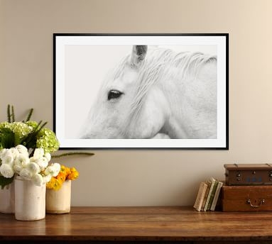 White Horse by Jennifer Meyers, 42 x 28", Wood Gallery, Espresso, No Mat - Image 3