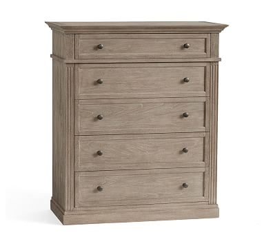 Livingston 5-Drawer Tall Dresser, Gray Wash - Image 0