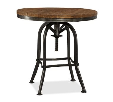 Weldon Adjustable Metal &amp; Wood Side Table - Image 3