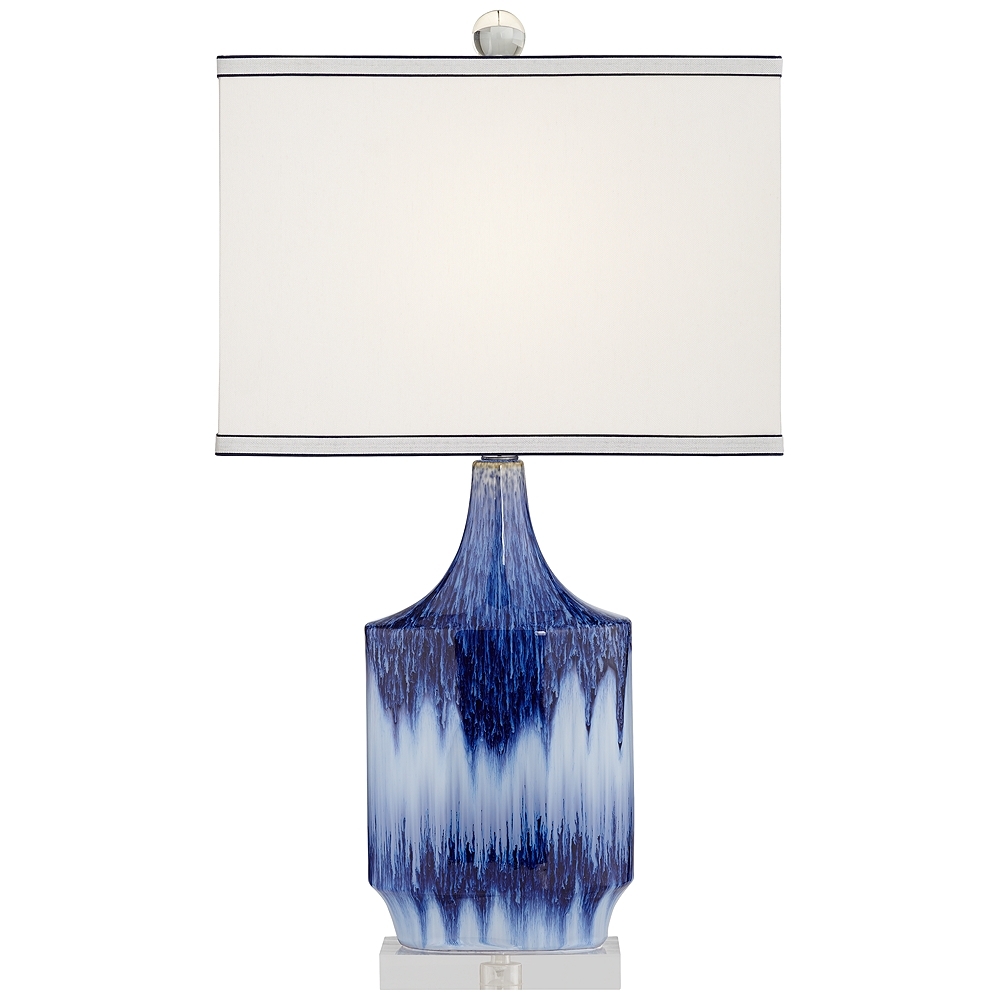Dusky Blue Ceramic Table Lamp - Style # 40M66 - Image 0