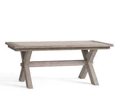 Toscana Extending Dining Table, Gray Wash, 88.5" - 124.5" L - Image 0