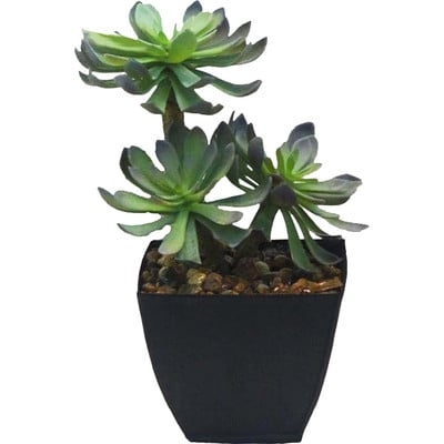Faux Echeveria Desk Top Plant in Pot - Image 0