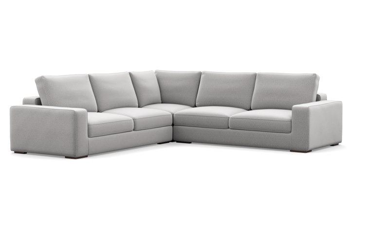 Ainsley Corner Sectional with Ash Fabric and Oiled Walnut legs - Image 1