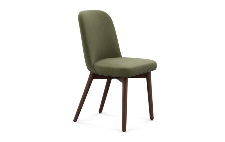 Dylan Dining Chair with Evergreen Fabric and Oiled Walnut legs - Image 1