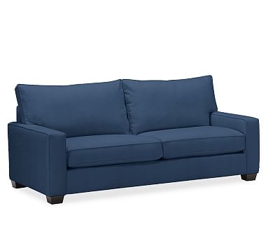 PB Comfort Square Arm Upholstered Grand Sofa 89", Box Edge Down Blend Wrapped Cushions, Performance Everydayvelvet(TM) Navy - Image 2