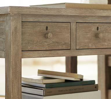 Farmhouse 28.5" 2-Drawer Nightstand, Charcoal - Image 3