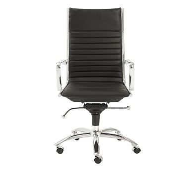 Fowler High Back Desk Chair, Black/Silver - Image 0