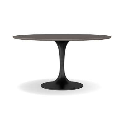 Tulip Indoor/Outdoor Round Dining Table, 42", Concrete Base, Grey Top - Image 3