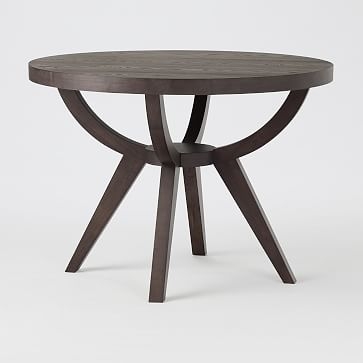 Arc Base Pedestal Table, 42", Dark Walnut - Image 4