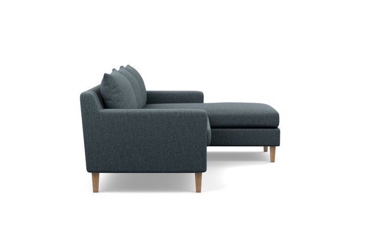 Sloan Right Sectional with Blue Rain Fabric and Natural Oak legs - Image 2