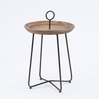 Metal And Wood Drink Table - Image 0