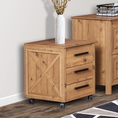 Hagberg 3-Drawer Mobile Vertical Filing Cabinet - Image 0
