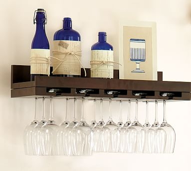 Holman Entertaining Shelf, Wineglass, Espresso Stain - Image 0