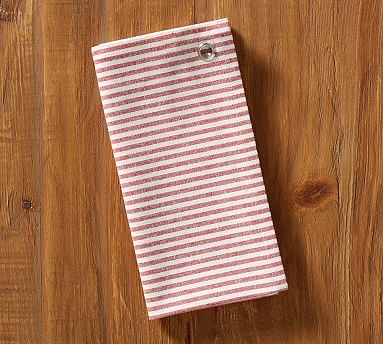 Wheaton Stripe Tea Towel, White/Red - Image 0