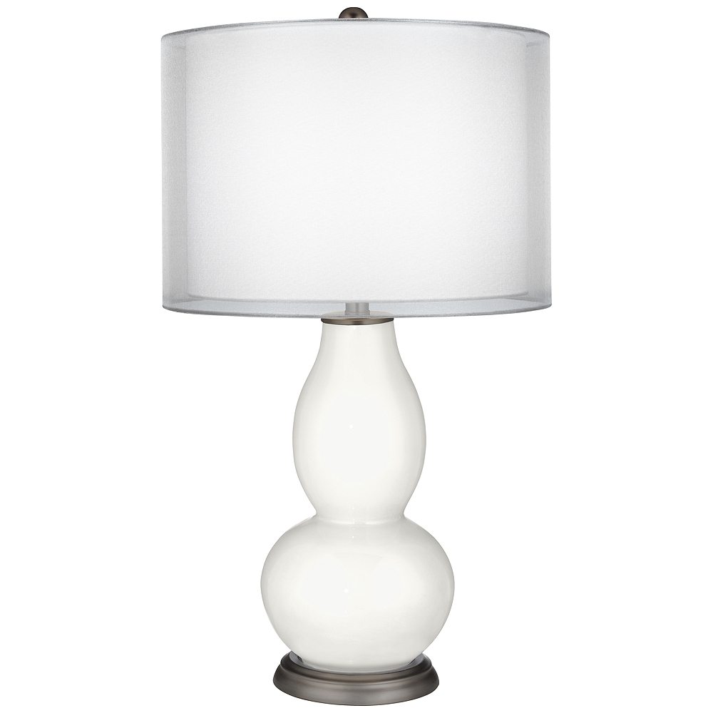 Winter White Sheer Double Shade Double Gourd Table Lamp - Style # 9V463 - Image 0