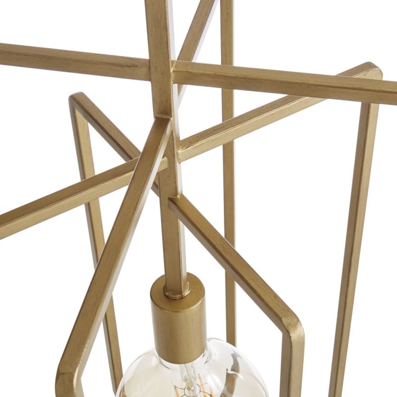 Pivot Brass Caged Pendant Light - Image 3
