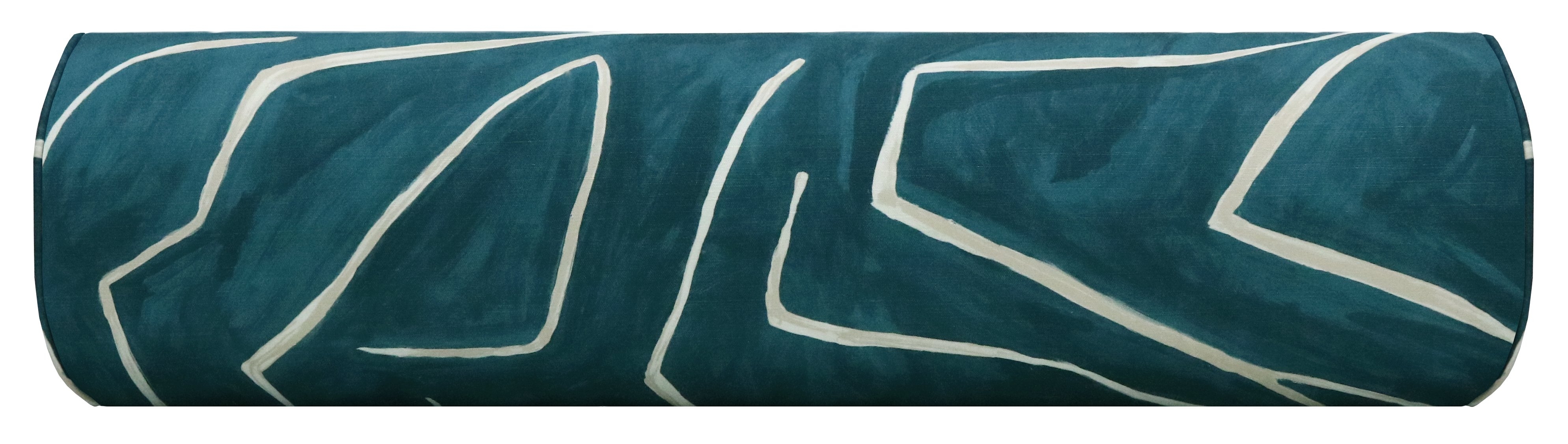 THE BOLSTER :: GRAFFITO // TEAL + PEARL - KING // 9" X 48" - Image 1