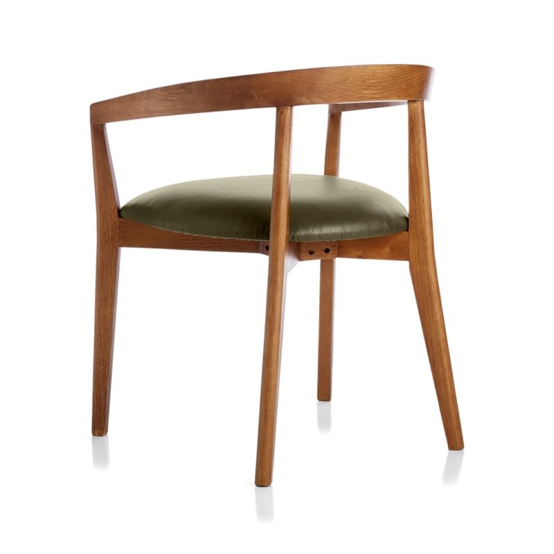 Cullen Shiitake Olive Round Back Dining Chair - Image 4