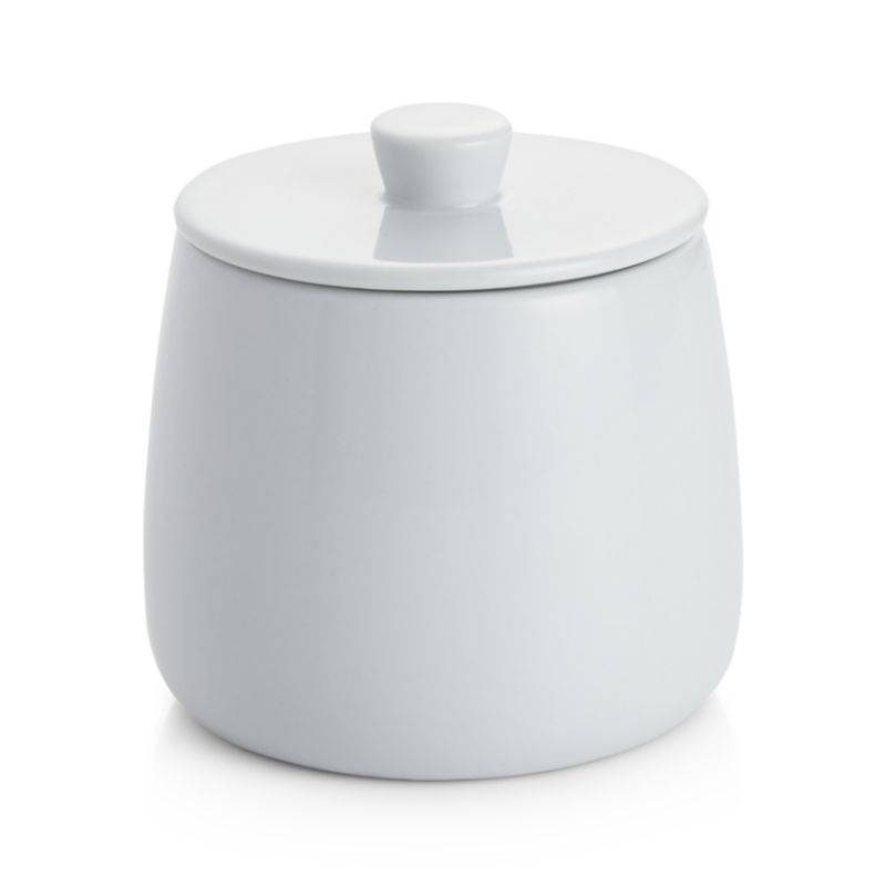 White Ceramic Sugar Bowl - Image 4