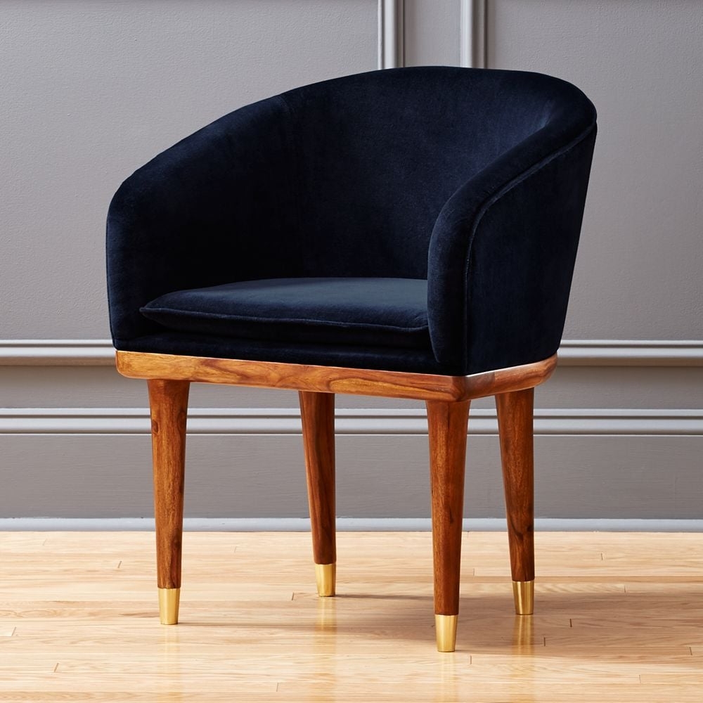viceroy sapphire blue velvet chair - Image 0