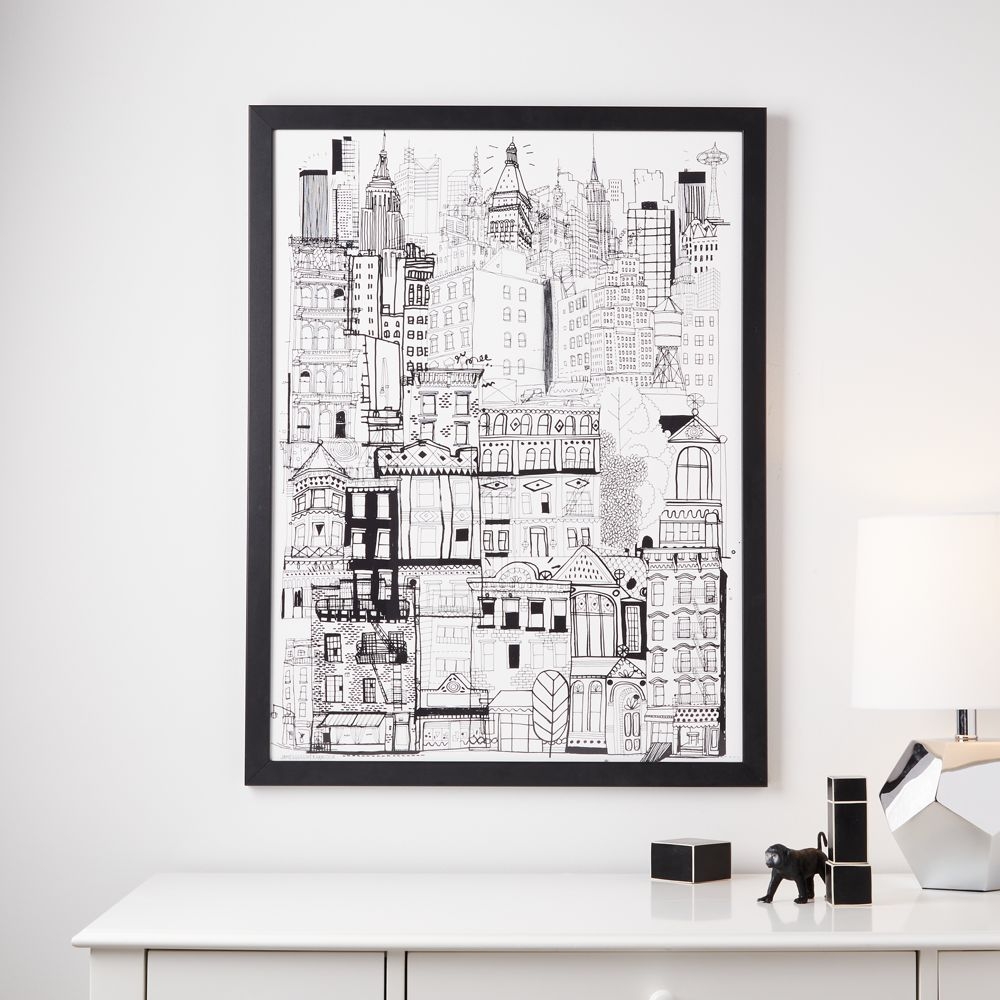 City Framed Wall Art Print - Image 0