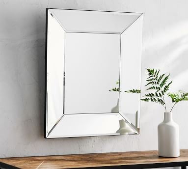 Beveled Glass Rectangular Mirror, 22 x 26" - Image 1