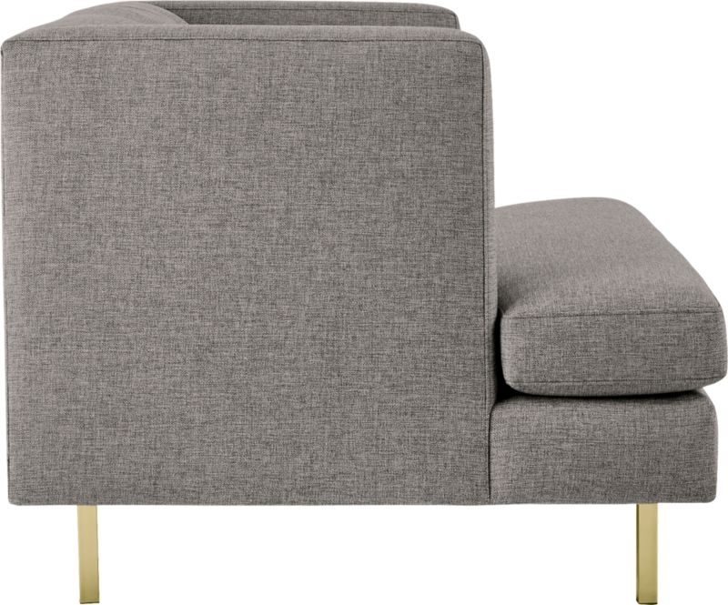 Avec Grey Chair with Brass Legs - Image 3