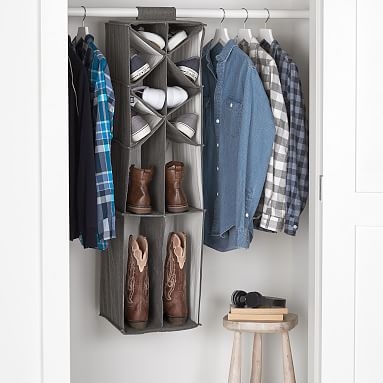 Shoe And Boot Hanging Organizer, Charcoal - Image 0