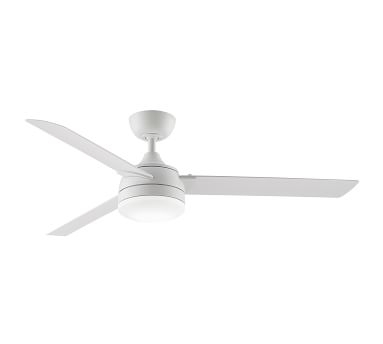 56" Xeno Indoor/Outdoor Ceiling Fan, Matte White Motor with White Blades - Image 1