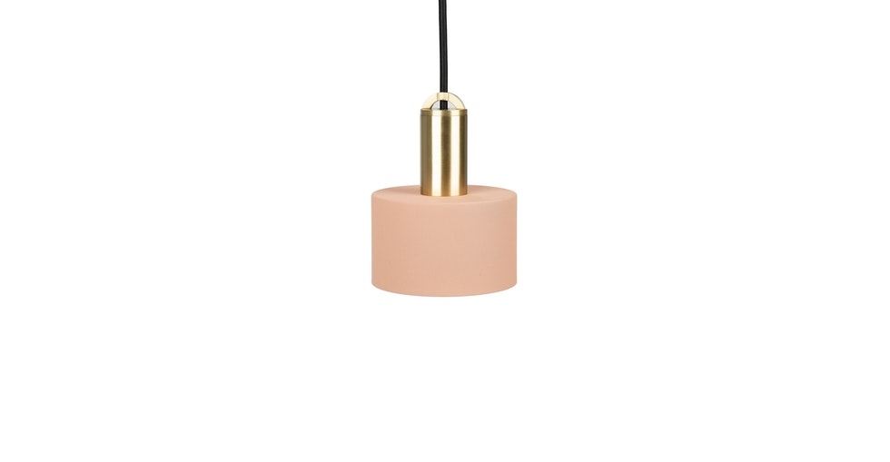 Tangent Cylinder Pink Pendant Lamp - Image 0