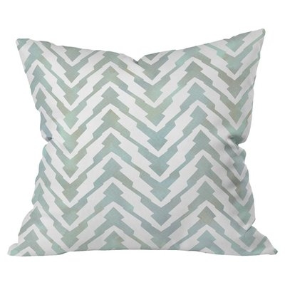 Pastel Zigzag Outdoor Throw Pillow - Image 0