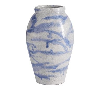 Rustic Earthenware Blue Vases - Image 1