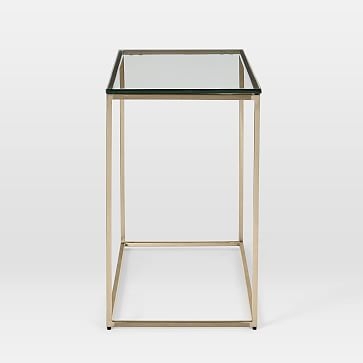 Streamline Side Table, Glass, Antique Bronze - Image 5
