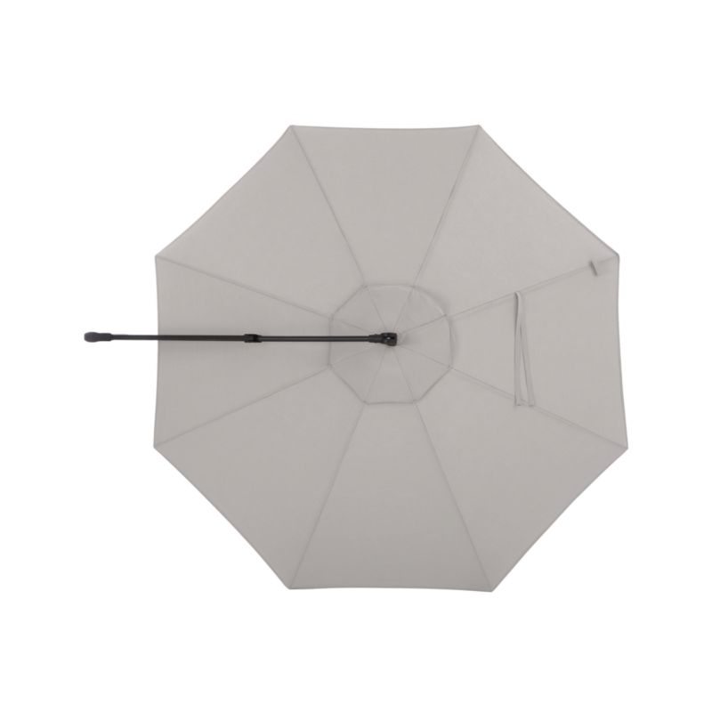 10' Sunbrella ® Silver Round Cantilever Outdoor Patio Umbrella with Base - Image 5