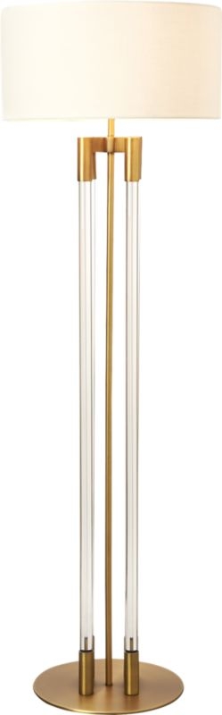 Column Acrylic Floor Lamp with Brass - Image 5