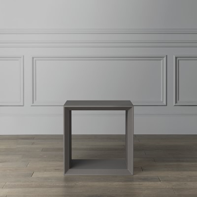 Pierre Square Concrete Side Table, White - Image 5