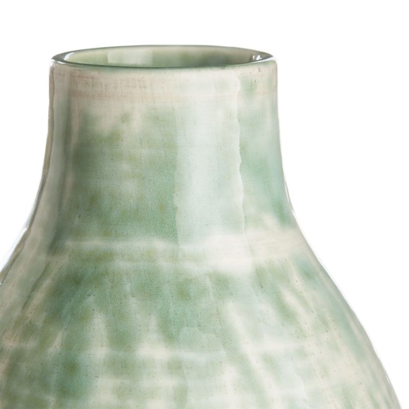 Cara White and Aqua Vase - Image 1