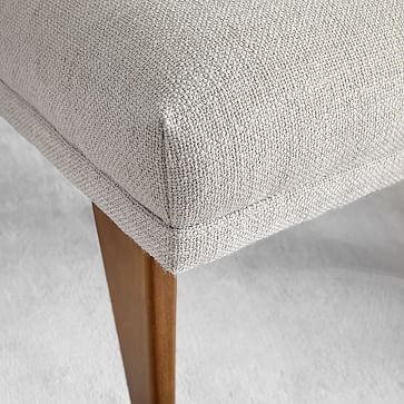 Carson Slipper Chair,, Chunky Basketweave, Stone, Pecan - Image 3