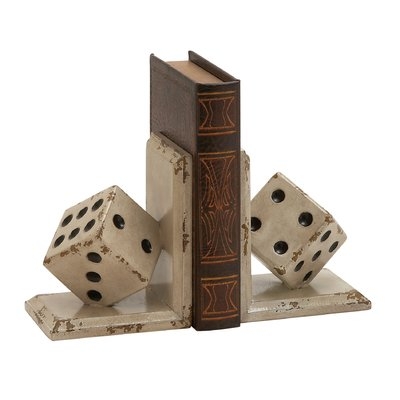 Wooden Dice Book Ends - Image 0