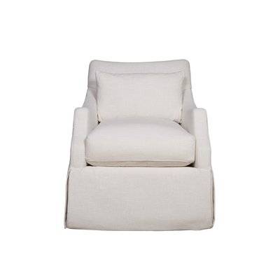 Rossi 29'' Wide Swivel Armchair, Cream - Image 0