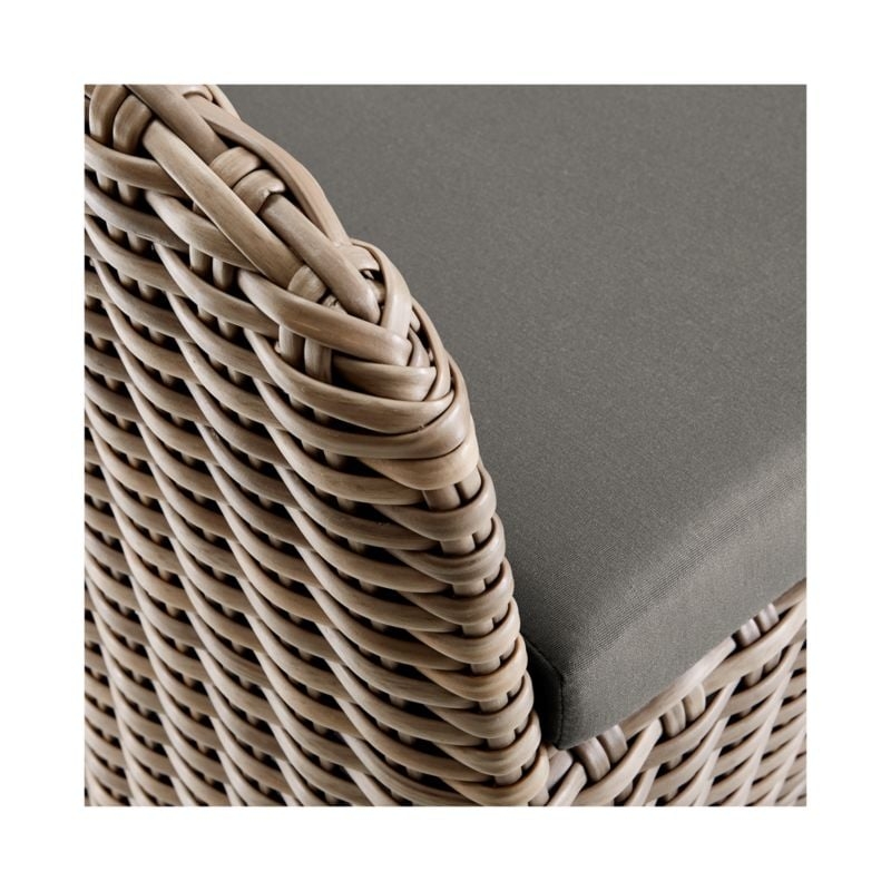 Abaco Resin Wicker Outdoor Dining Chair with Graphite Sunbrella ® Cushion - Image 5