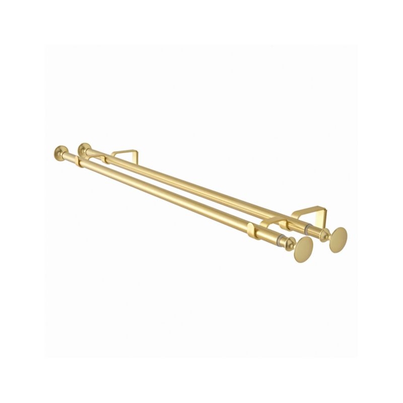 Double 48-88" Gold Curtain Rod - Image 2