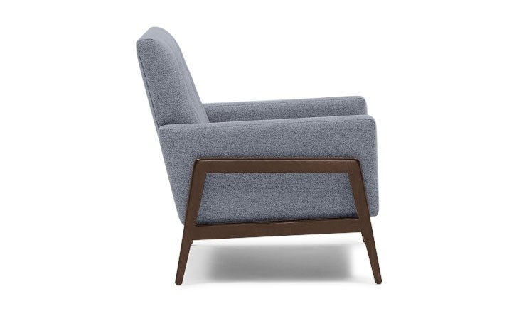 Gray Clyde Mid Century Modern Chair - Dawson Slate - Coffee Bean - Image 1