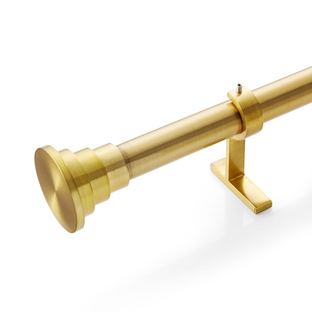 Tiered Brass Finial and 1" Curtain Rod Set 28"-48" - Image 0