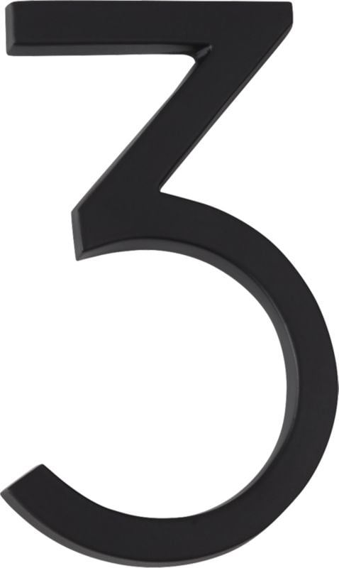 Aurele 4" Matte Black House Number 4 - Image 4