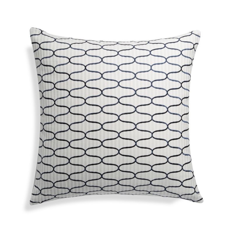 Tali Patterned Pillow with Feather-Down Insert 23" - Image 3