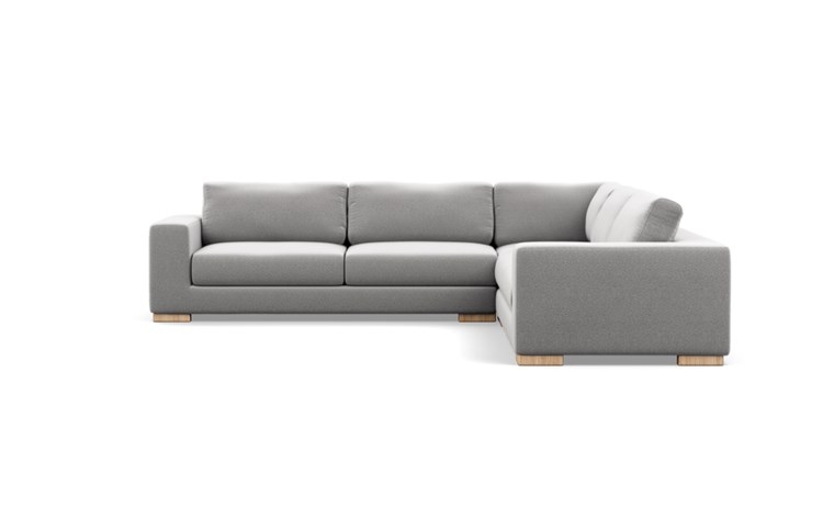 Henry Corner Sectional with Ash Fabric and Natural Oak legs - Image 0