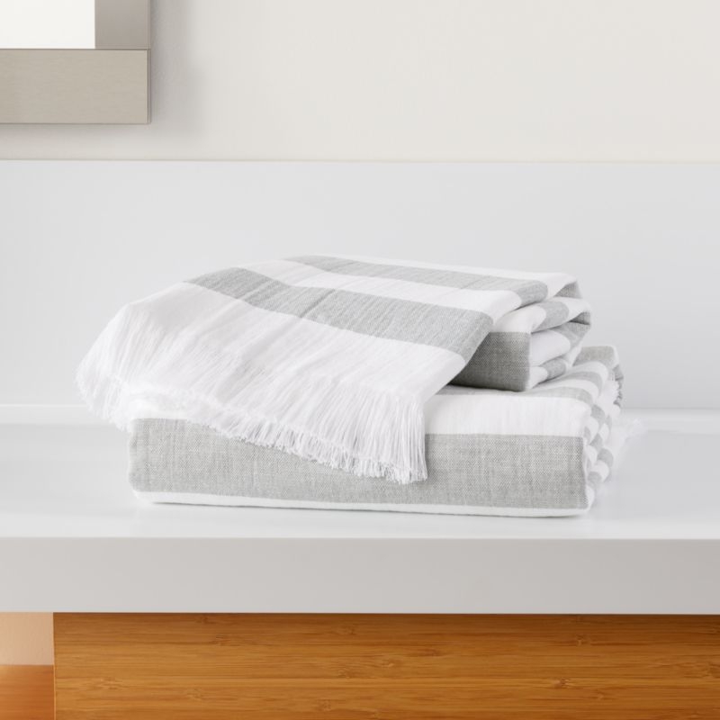 Cedros Grey Hammam Hand Towel - Image 2