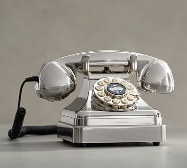 Crosley Kettle Classic Desk Phone, Brushed Chrome - Image 0